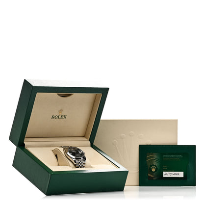 Rolex Stainless Steel 41mm Oyster Perpetual Wimbledon Datejust Watch Slate 126300 5 of 5