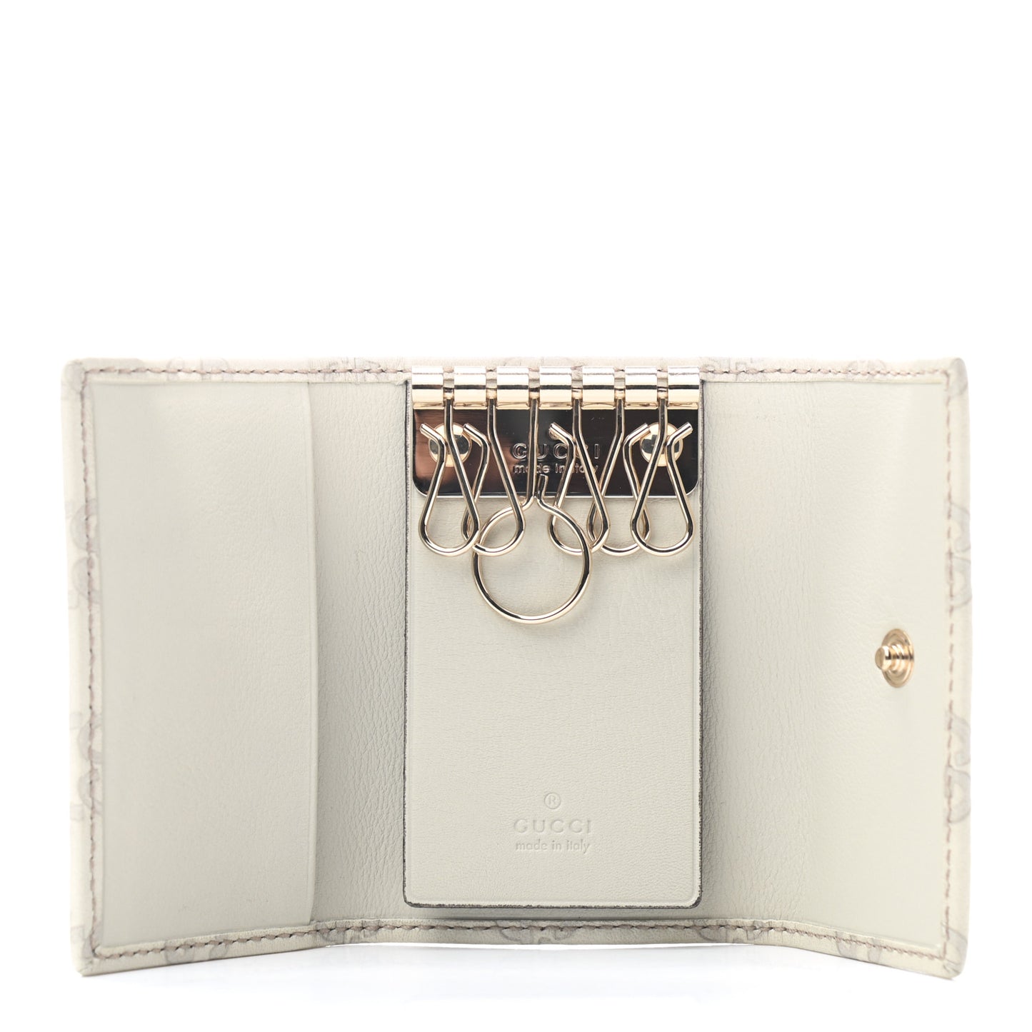 Guccissima 6 Key Holder Case White