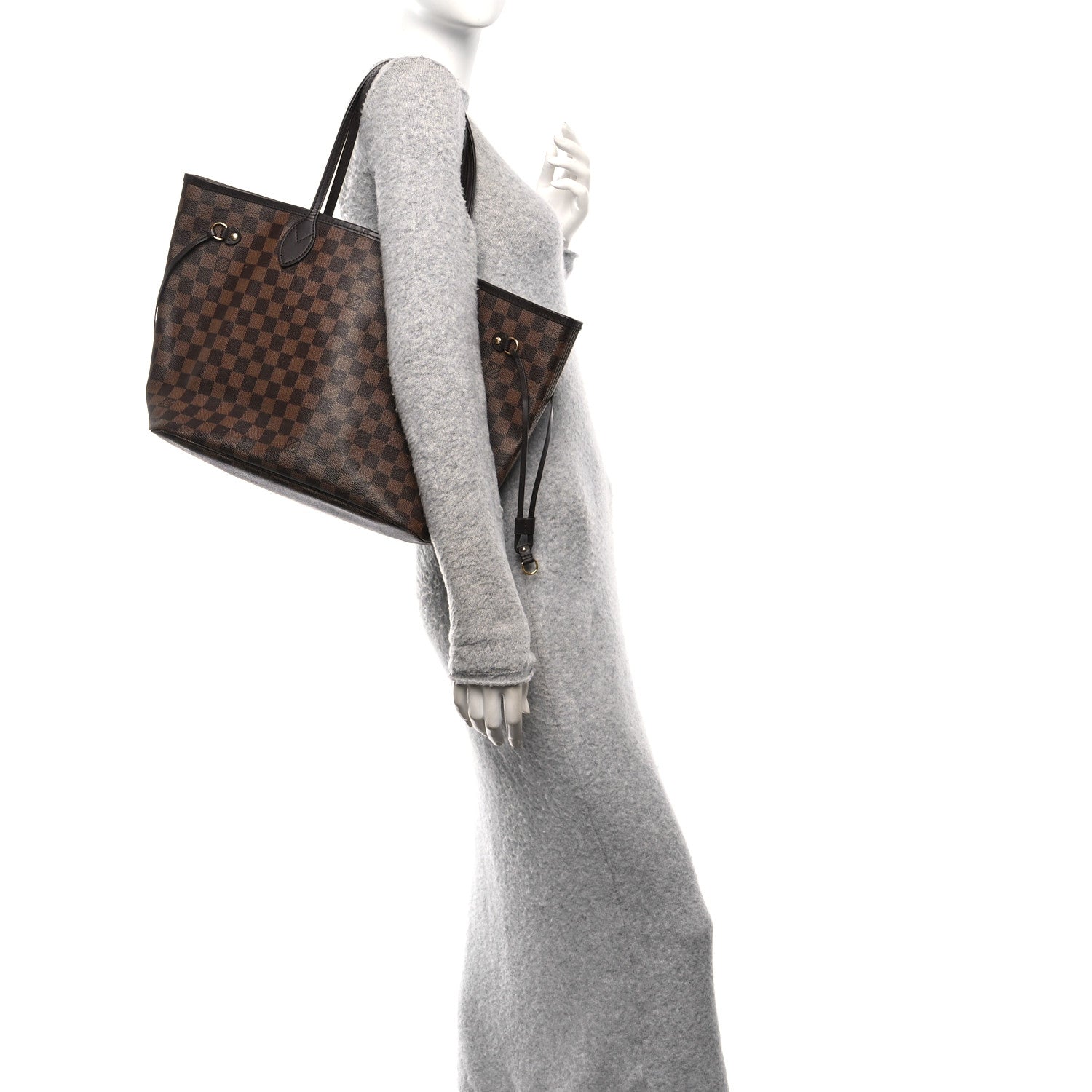 Louis Vuitton Damier Ebene Neo Neverfull MM Rose Ballerine 2 of 11