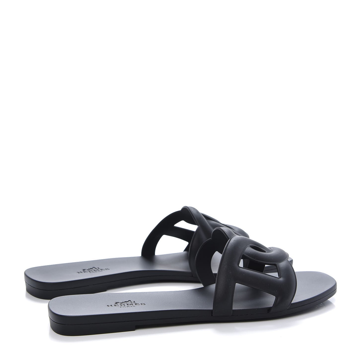 Rubber Aloha Sandals 37 Black