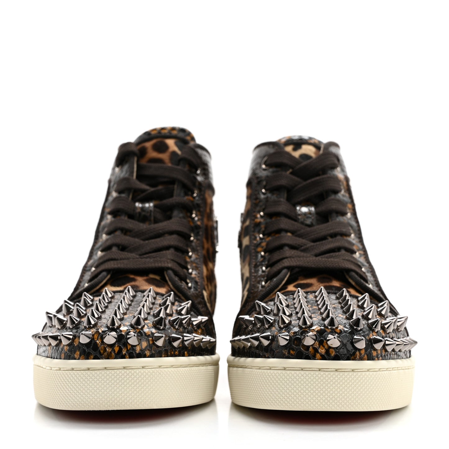Pony Hair Spikes Orlato Flat Sneakers 35 Leopard
