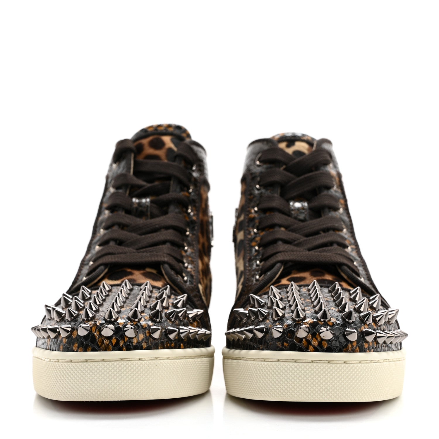 Christian Louboutin Pony Hair Spikes Orlato Flat Sneakers 35 Leopard 2 of 10