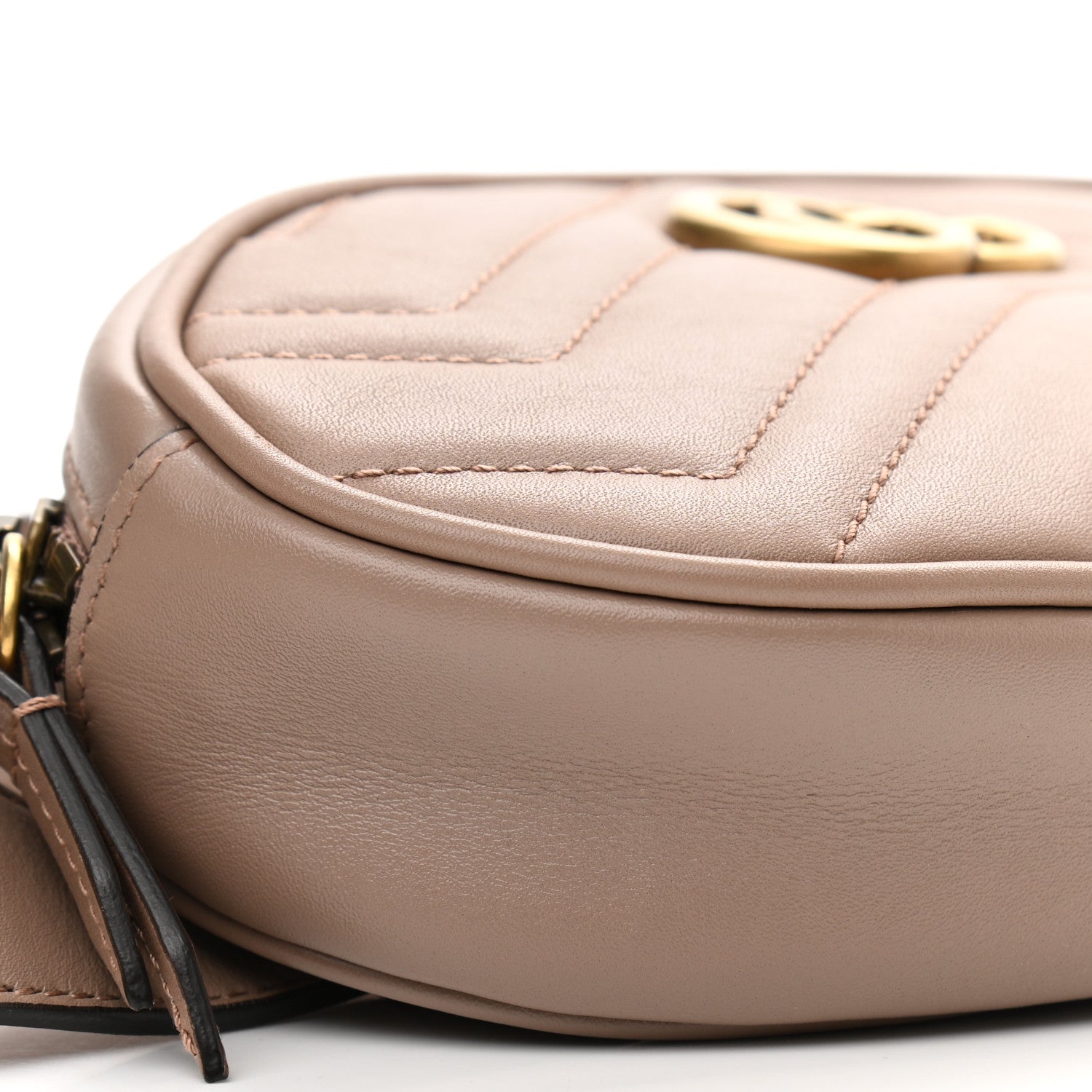 Gucci Calfskin Matelasse GG Marmont Belt Bag 85 34 Porcelain Rose 9 of 10