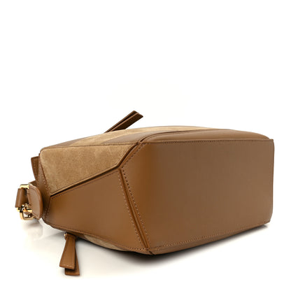 Loewe Calfskin Suede Small Puzzle Bag Oak 4 of 12