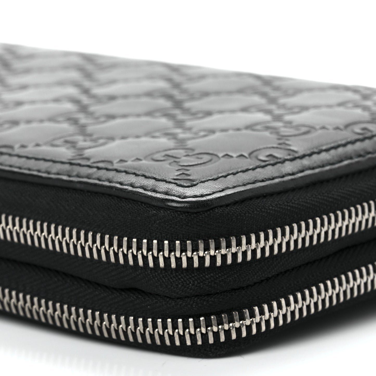 Guccissima Signature Travel Document Case Black