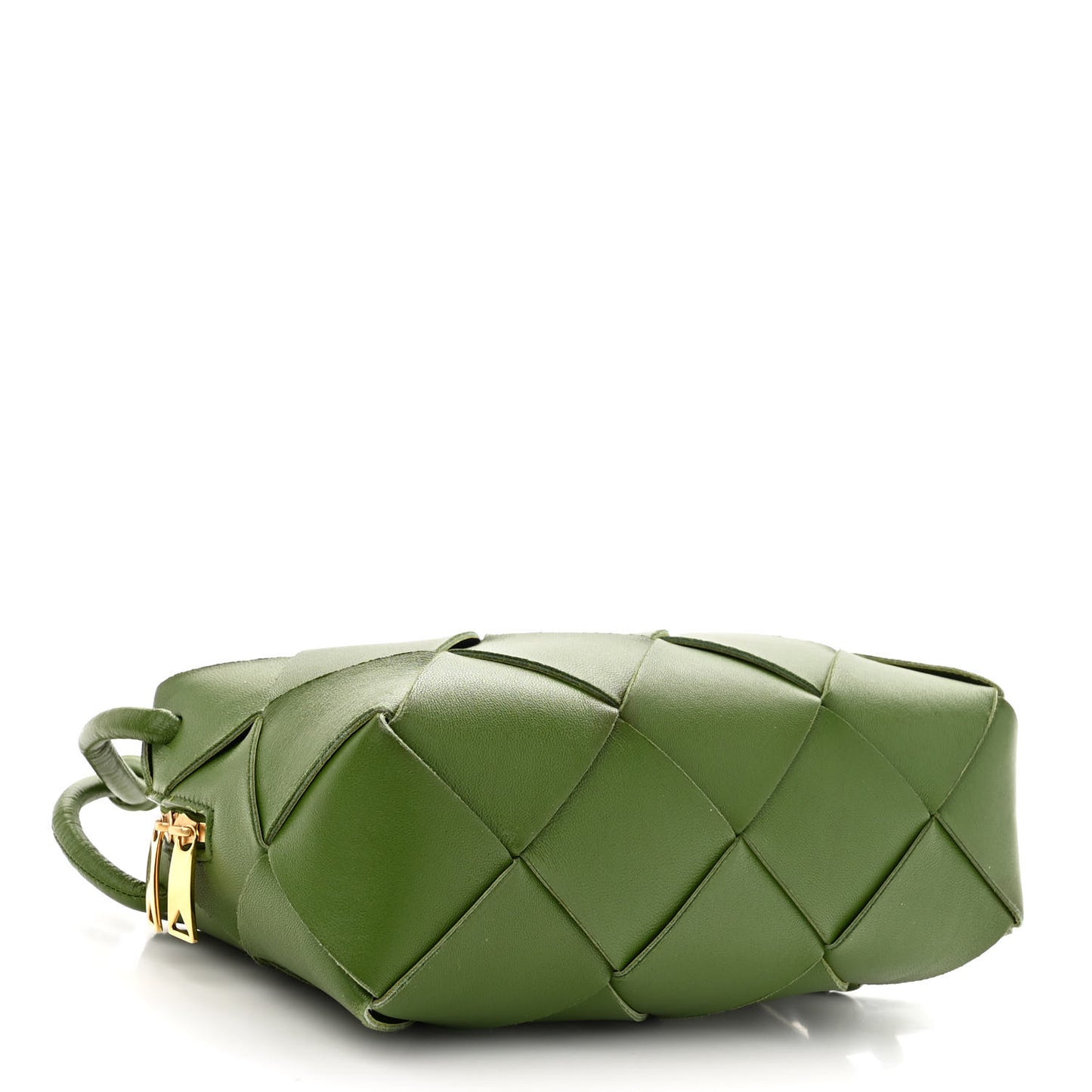 Lambskin Maxi Intreccio Small Cassette Camera Bag Avocado