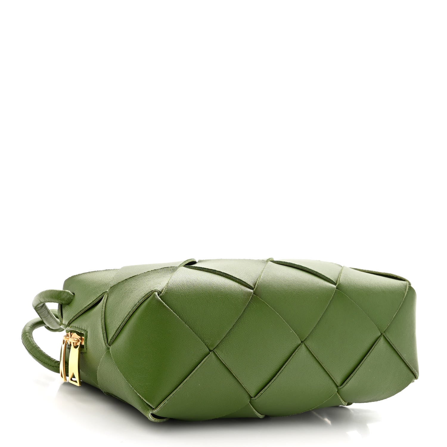 Bottega Veneta Lambskin Maxi Intreccio Small Cassette Camera Bag Avocado 4 of 9