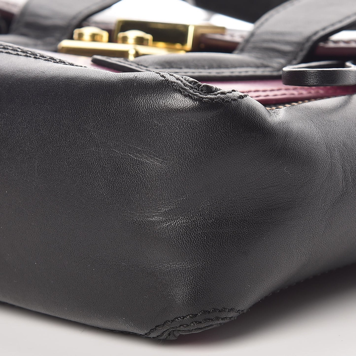 3.1 Smooth Calfskin Tri-Color Mini Pashli Satchel Oxblood
