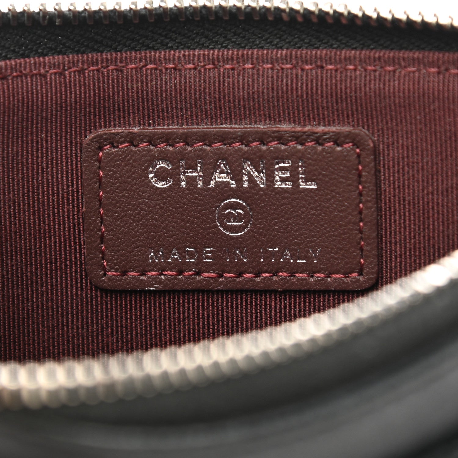 Chanel Lambskin Quilted Classic Zip Pouch Black 6 of 8