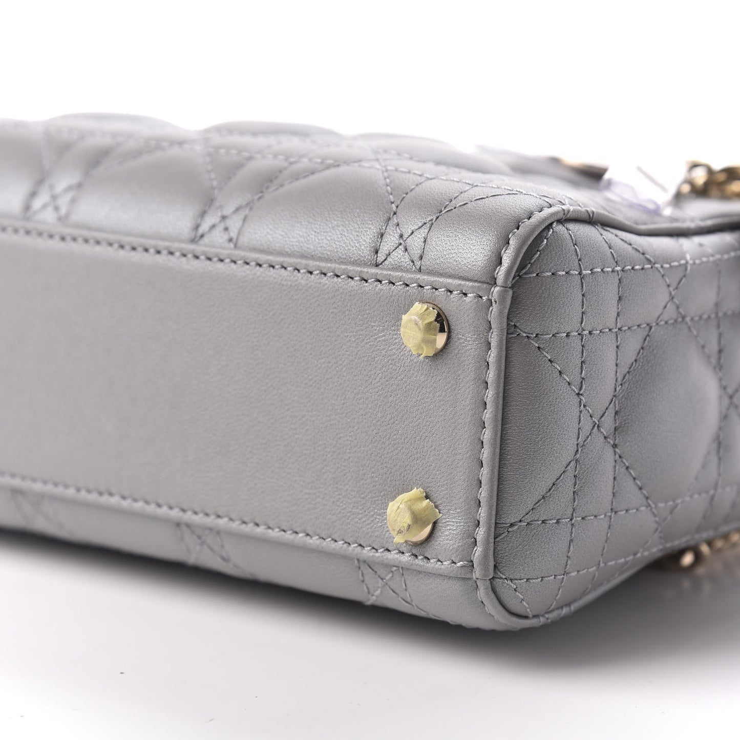 Lambskin Cannage Mini Lady Dior Grey
