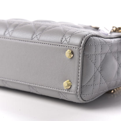 Christian Dior Lambskin Cannage Mini Lady Dior Grey 6 of 8
