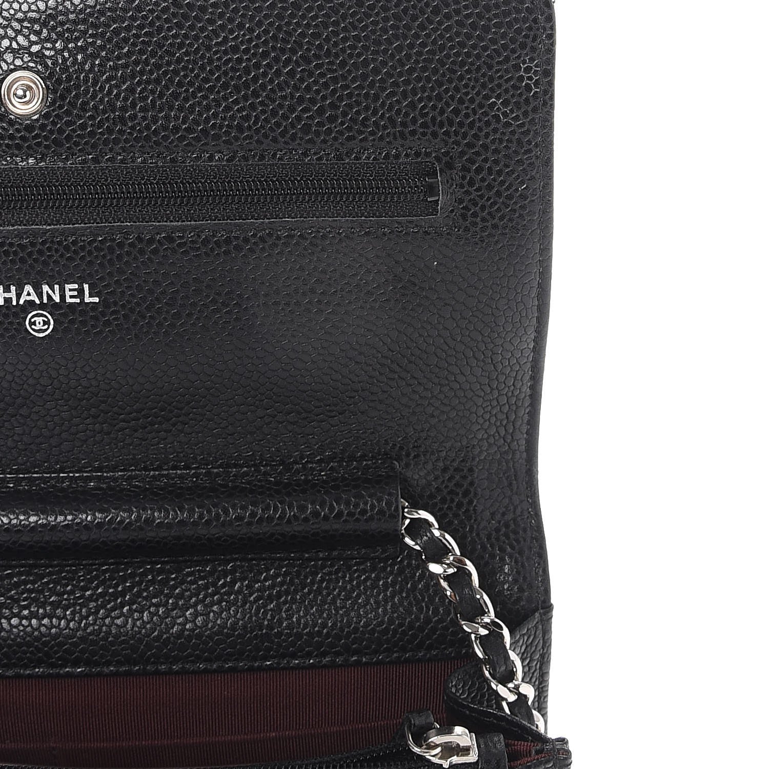 Chanel Caviar Quilted Wallet On Chain WOC Black 9 of 12