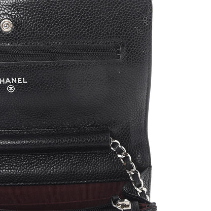 Chanel Caviar Quilted Wallet On Chain WOC Black 9 of 12