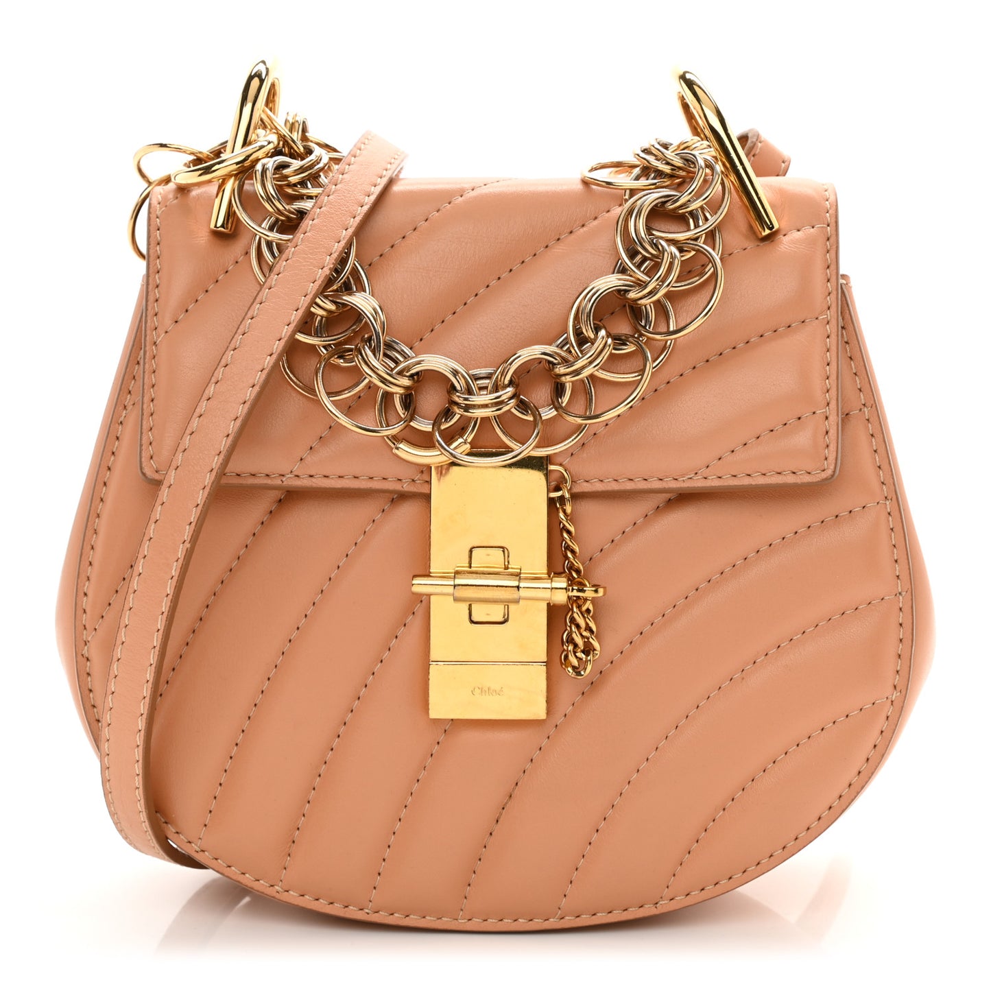 Calfskin Quilted Mini Drew Bijou Shoulder Bag Blushy Pink