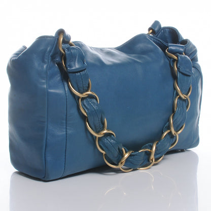 Chanel Lambskin Small Olsen Shoulder Bag Turquoise 3 of 7