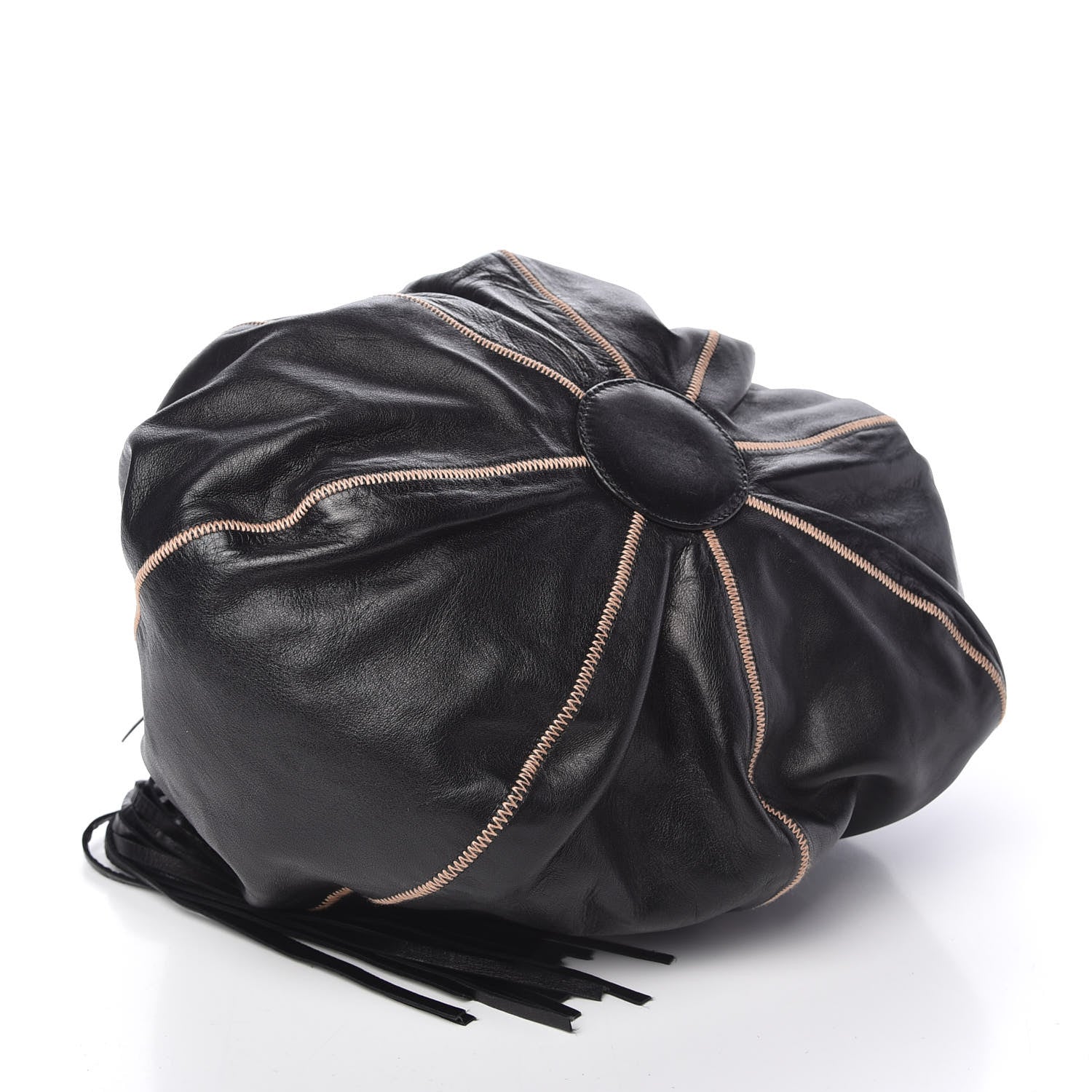 Chanel Lambskin Satin Reversible Sac Cordon Black 17 of 21