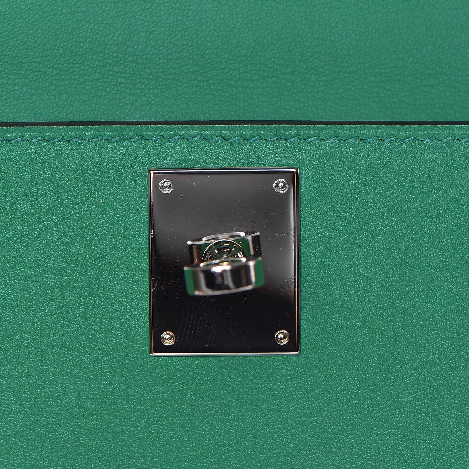 Hermes Swift Kelly Cut Clutch Pochette Vert Vertigo 8 of 10