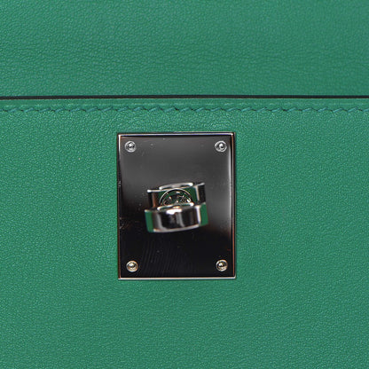 Hermes Swift Kelly Cut Clutch Pochette Vert Vertigo 8 of 10