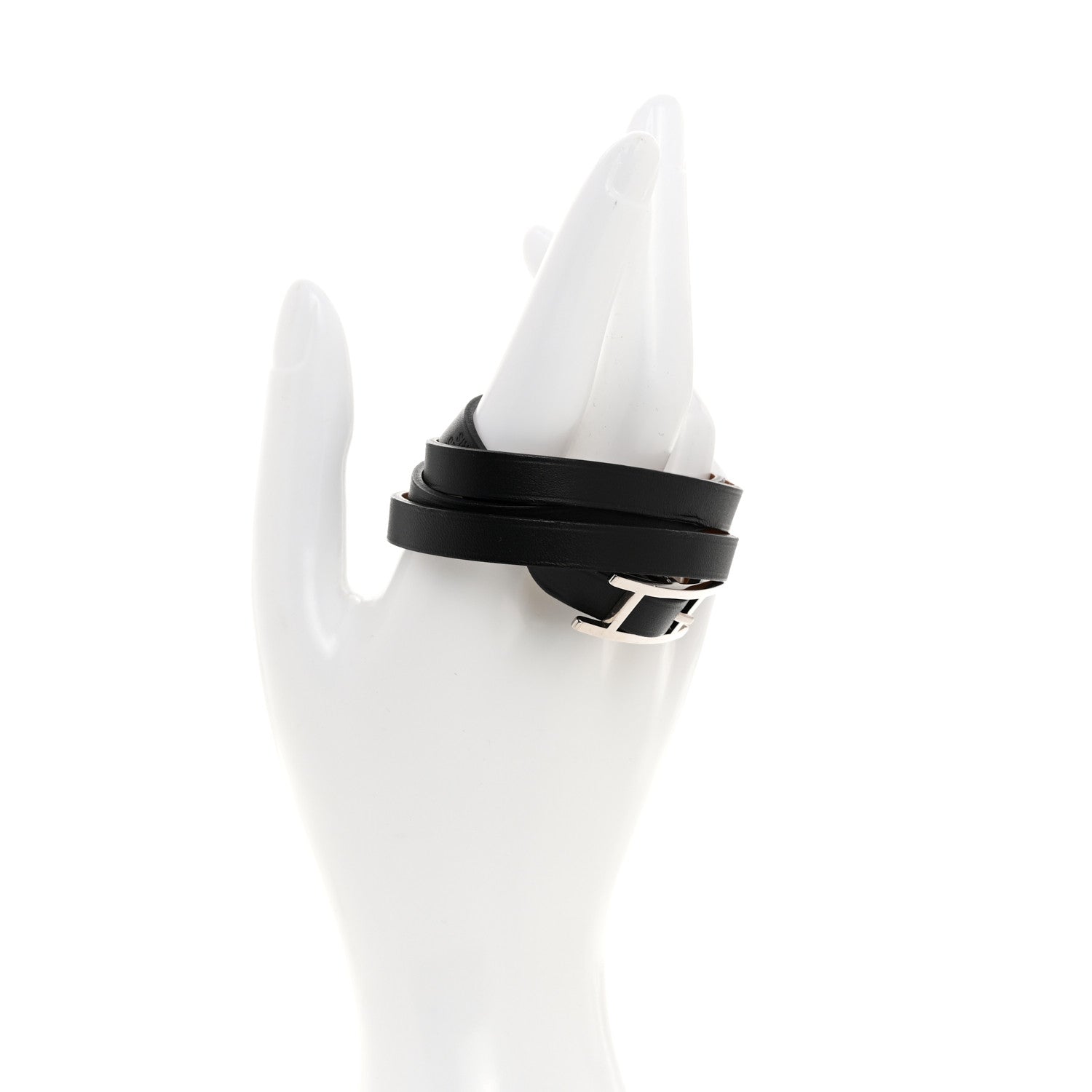 Hermes Swift Behapi Double Tour Bracelet S Black 2 of 5