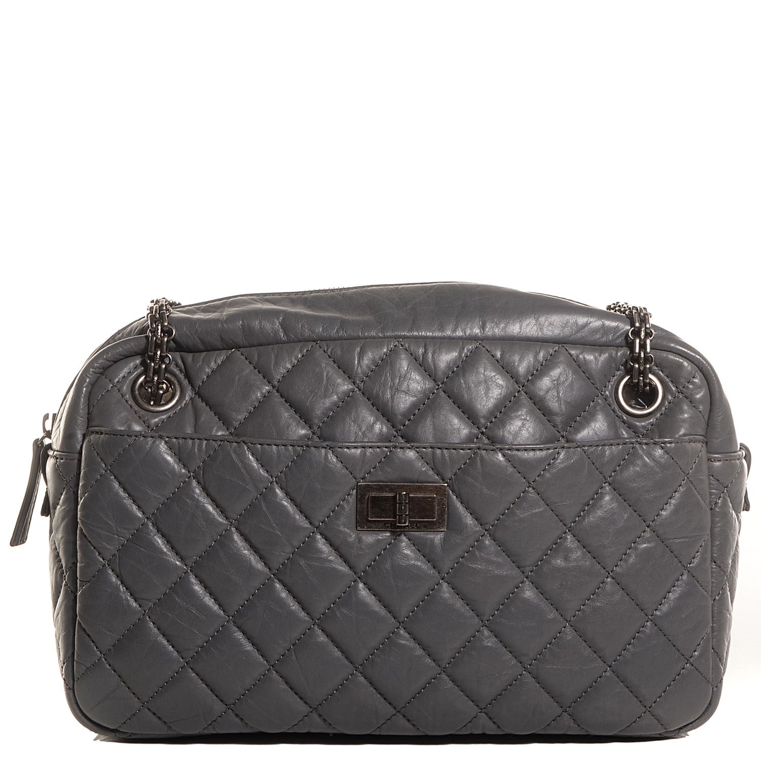Chanel Aged Calfskin Medium Reissue Camera Case Grey 1 of 8