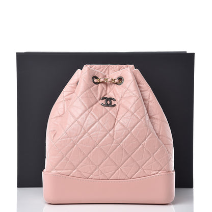 Chanel Aged Calfskin Quilted Gabrielle Backpack Light Pink 10 of 10
