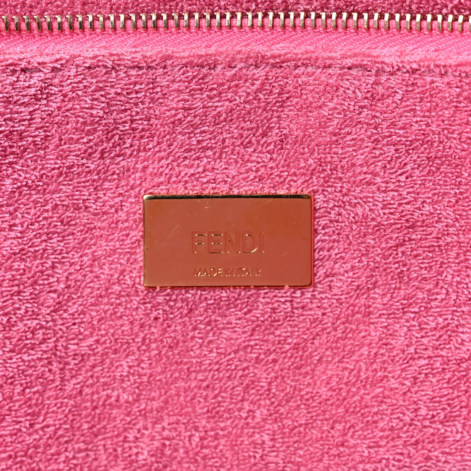 Fendi Terrycloth Plexiglass FF Embossed XL Fendi Sunshine Shopper Tote Lollypop 6 of 10