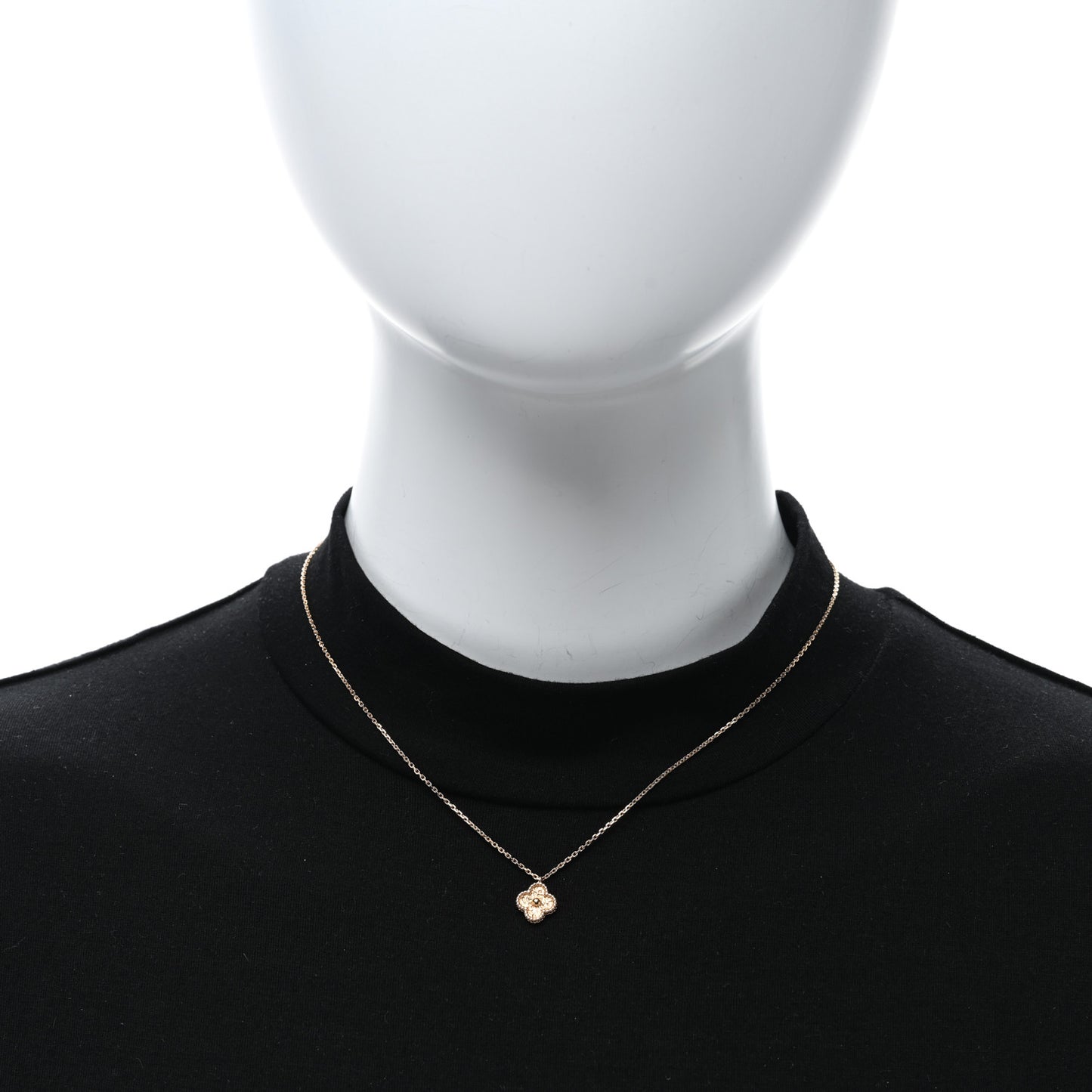 VAN CLEEF & ARPELS 18K Rose Gold Sweet Alhambra Pendant Necklace