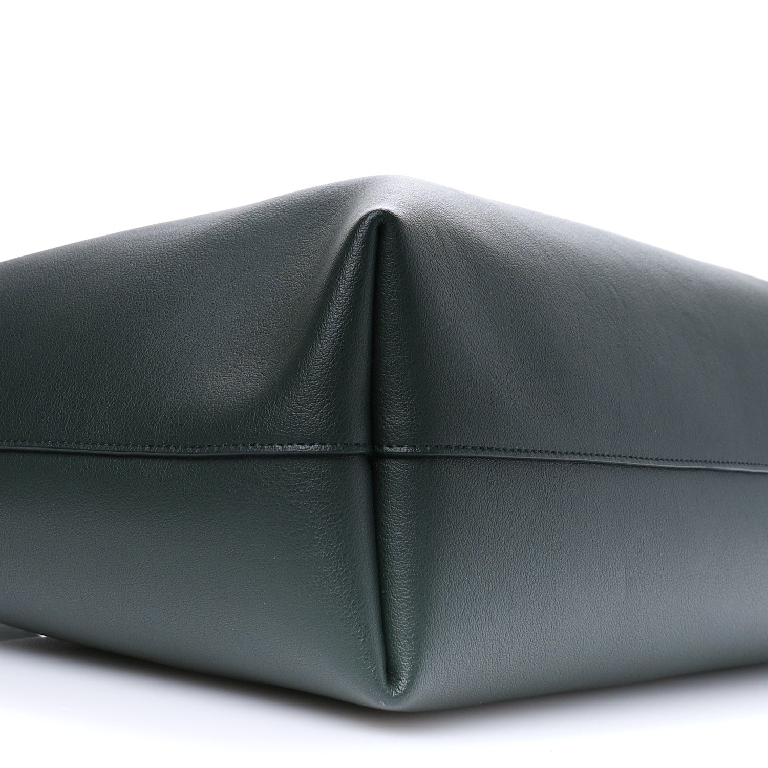 Saint Laurent Calfskin Large Shopping Tote Dark Green 9 of 10