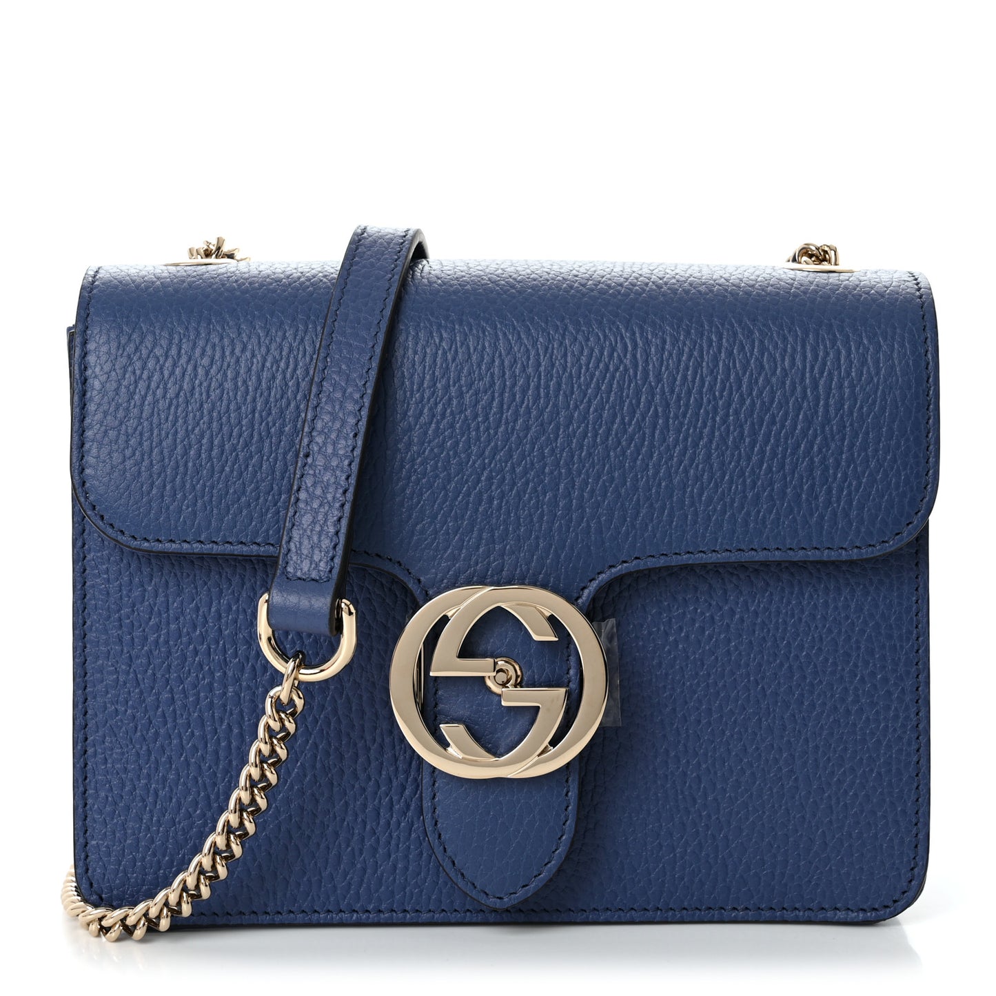 Dollar Calfskin Small Interlocking G Shoulder Bag Caspian
