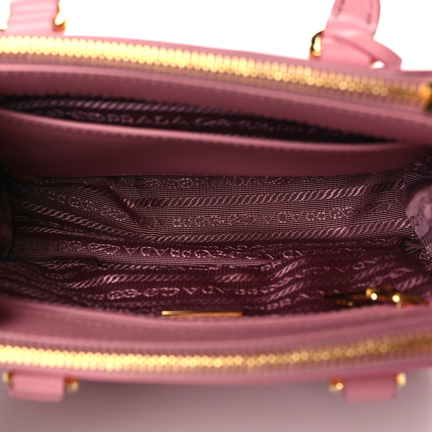 Saffiano Mini Galleria Double Zip Tote Petalo