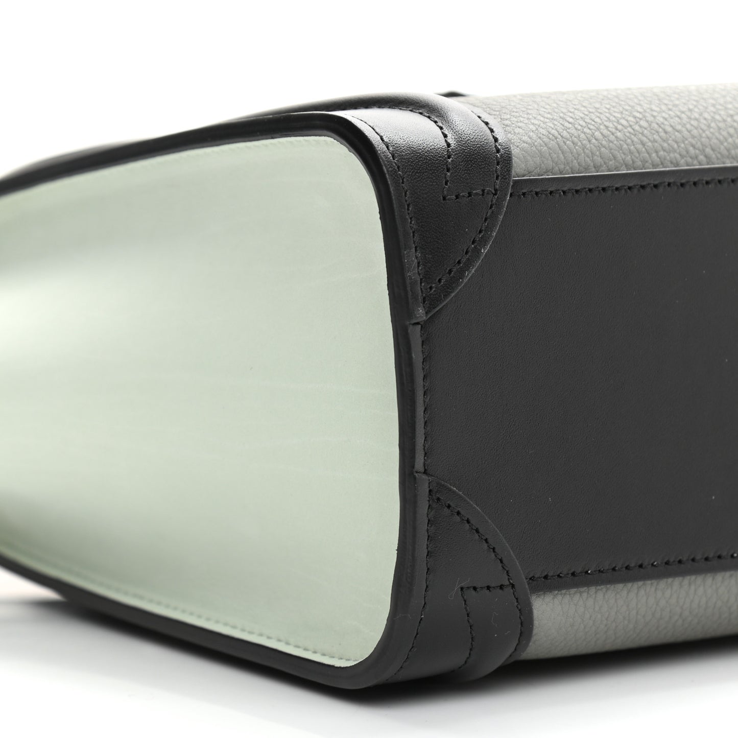 Smooth Drummed Calfskin Nano Luggage Zinc Almond