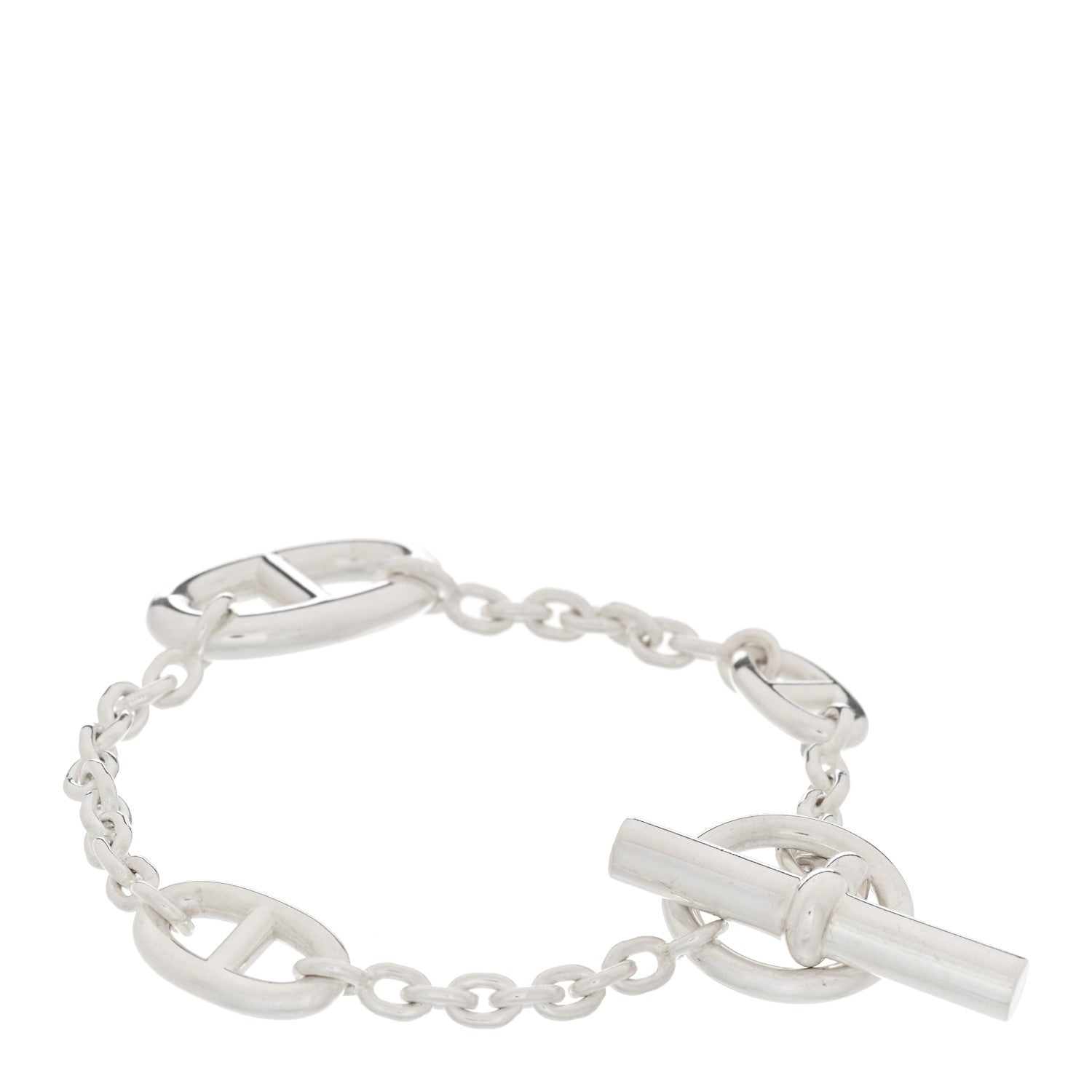 Hermes Sterling Silver Farandole Bracelet LG 2 of 4