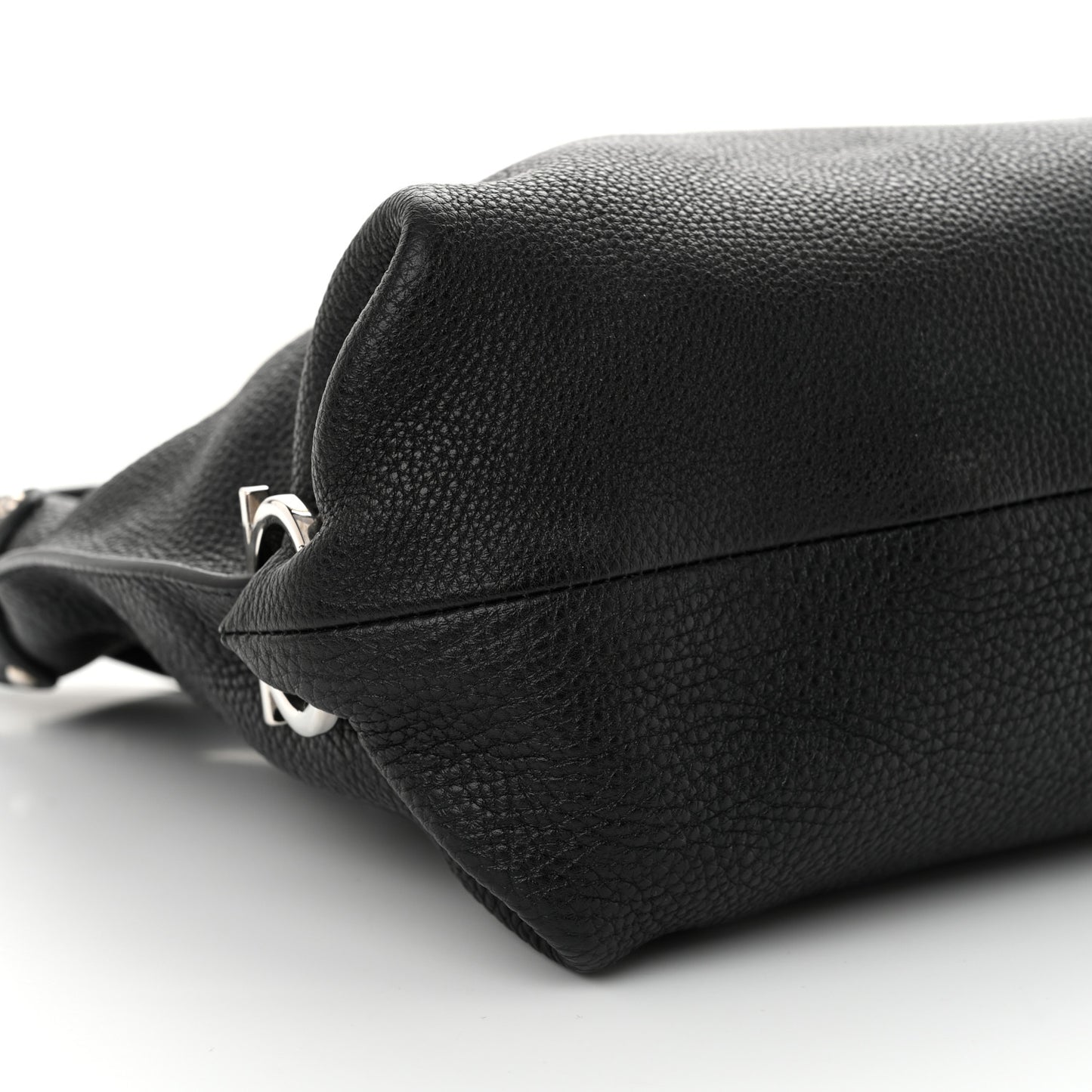 Calfskin Fanisa Gancini Hobo Black