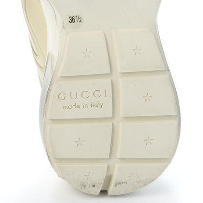 Gucci Calfskin Mouth Print Womens Rhyton Sneakers 36.5 Ivory 9 of 10