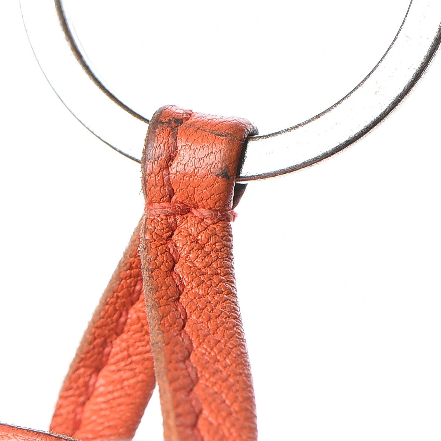 Hermes Lambskin Carmen Uno-Dos Key Holder Rose Azalee Orange Poppy 5 of 5