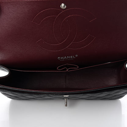 Chanel Caviar Quilted Jumbo Double Flap Black 6 of 12