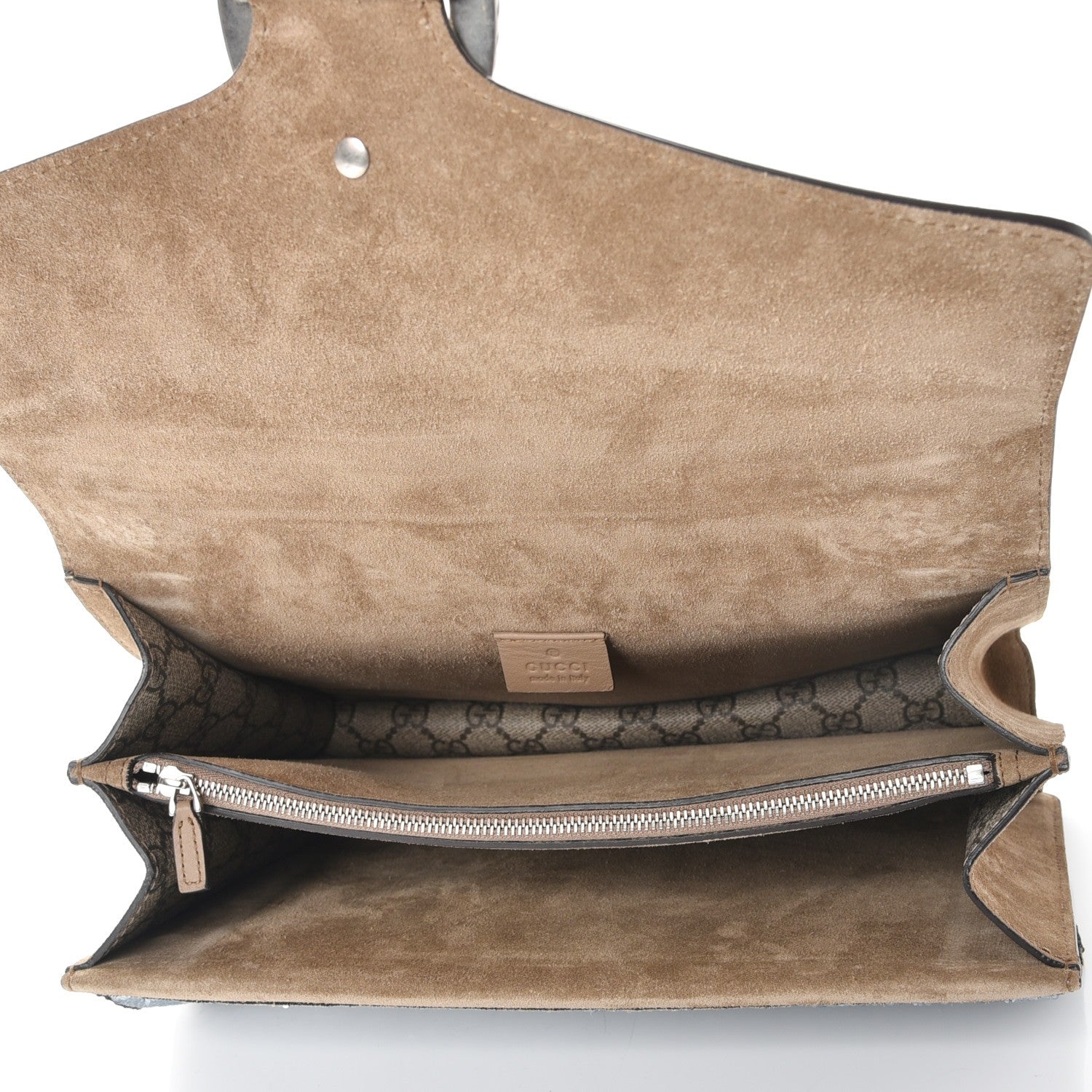 Gucci GG Supreme Monogram Lightning Embroidered Medium Dionysus Shoulder Bag Beige 6 of 11
