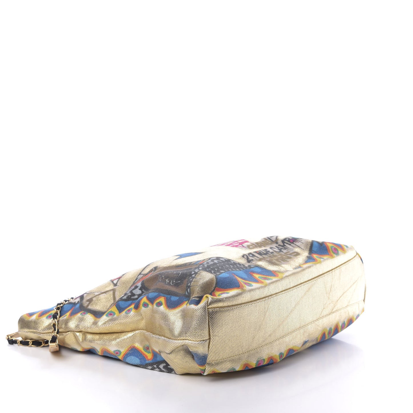 Graffiti Printed Canvas Street Spirit Tote Multicolor