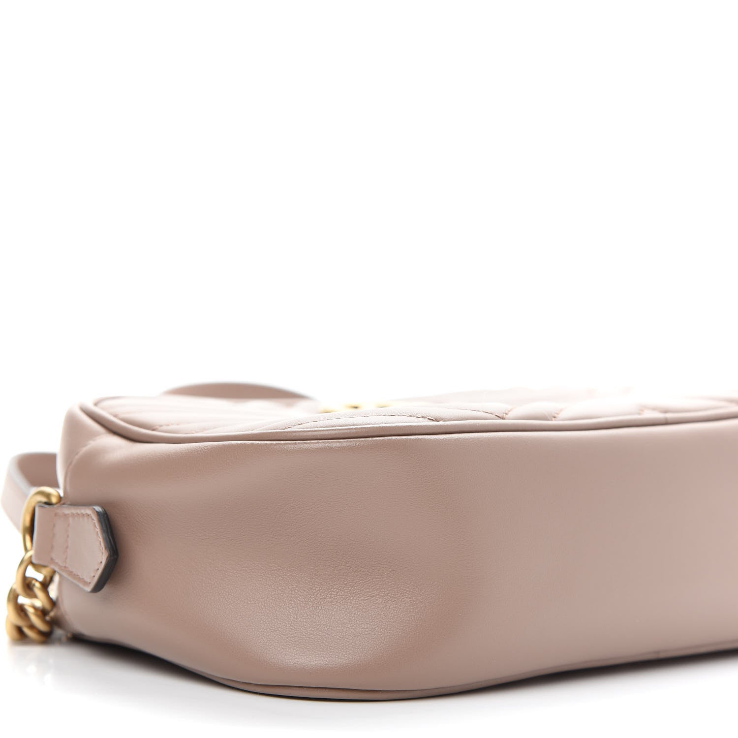 Gucci Calfskin Matelasse Small GG Marmont Chain Shoulder Bag Porcelain Rose 8 of 9