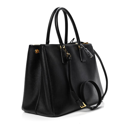 Prada Saffiano Large Galleria Double Zip Tote Black 2 of 8