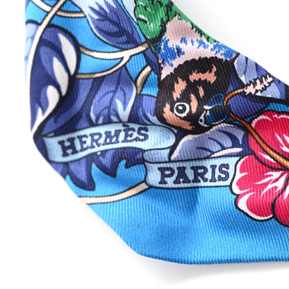 Hermes Silk Jungle Love Love Twilly Bleu Gitane Gris Bleuete 2 of 5