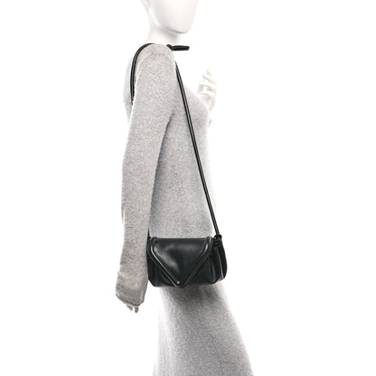 Bottega Veneta Lambskin Small Beak Triangle Flap Shoulder Bag Black 2 of 9
