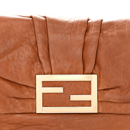 Fendi Crinkled Lambskin Mia Shoulder Flap Camel 8 of 15