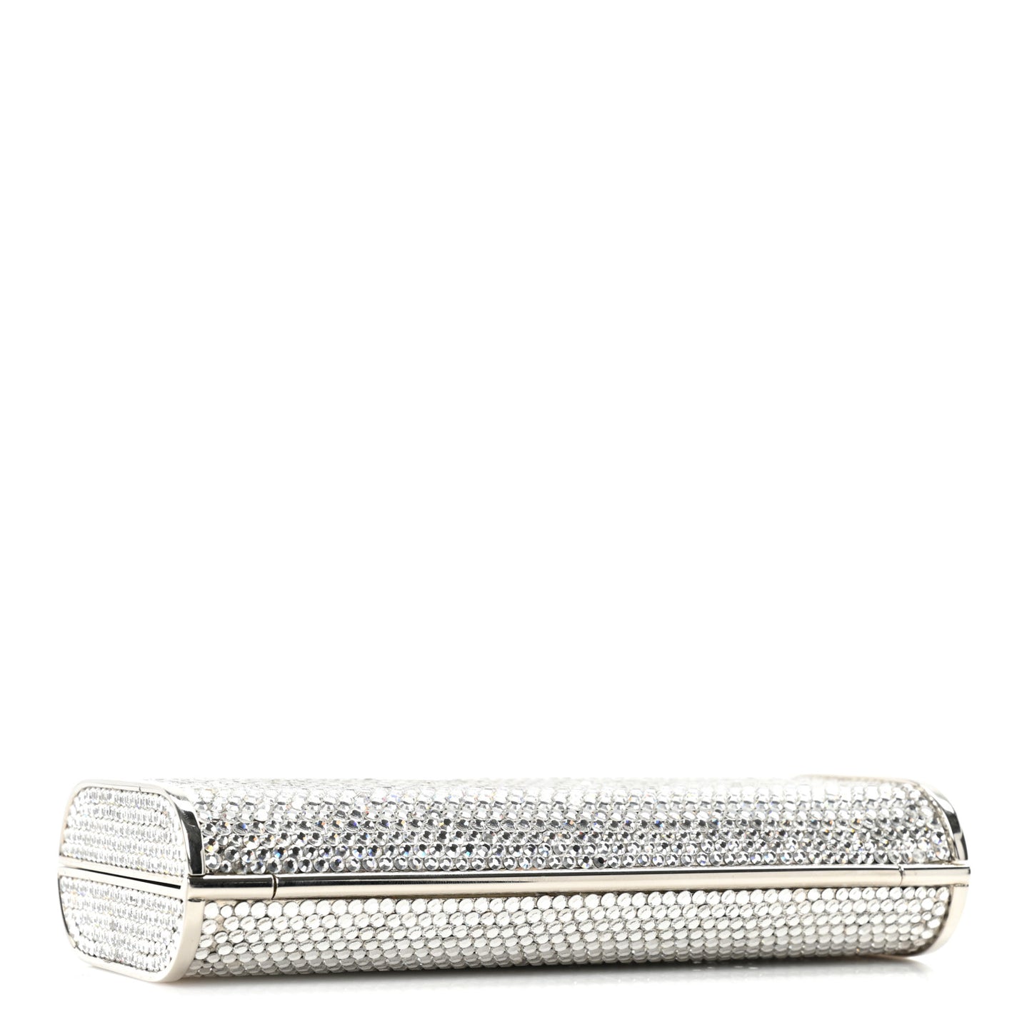 Swarovski Crystal Minaudiere Clutch Silver
