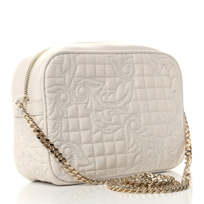 Versace Nappa Barocco Quilted Vanitas Medea Chain Crossbody White 2 of 8