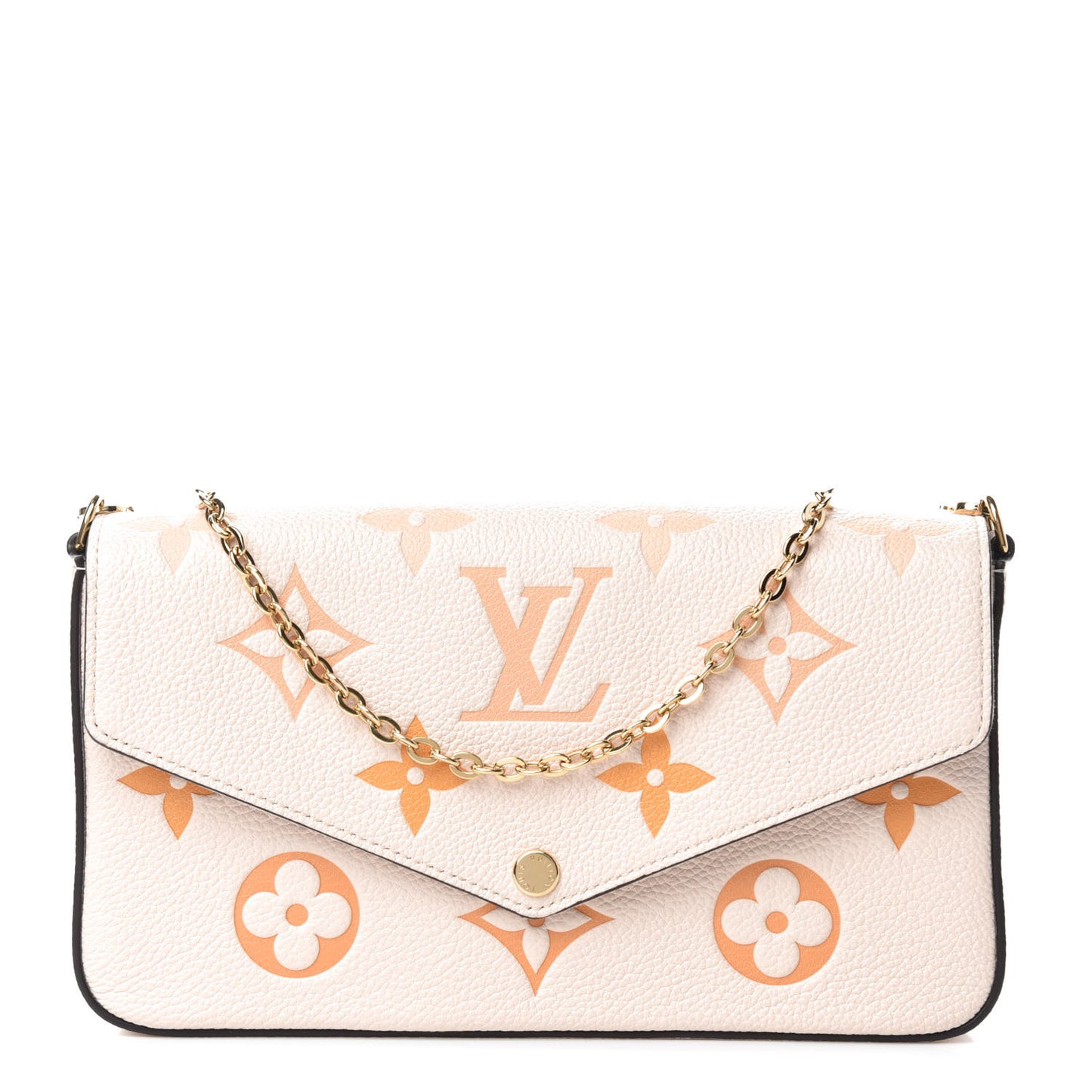 Empreinte Monogram Giant By The Pool Felicie Pochette Chain Wallet Cream Saffron