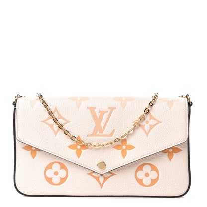 Louis Vuitton Empreinte Monogram Giant By The Pool Felicie Pochette Chain Wallet Cream Saffron 1 of 11