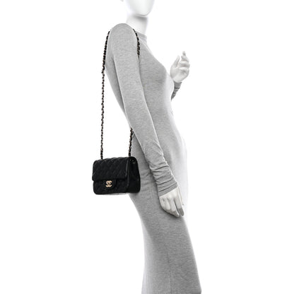 Chanel Lambskin Quilted Mini Square Flap Black 2 of 10