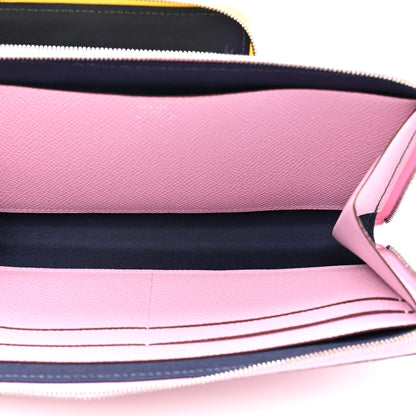 Hermes Epsom Swift Nouveau To Go Wallet Mauve Sylvestre Lime Cuivre Caban 5 of 13