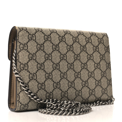 Gucci GG Supreme Monogram Mini Dionysus Chain Wallet Beige Taupe 3 of 12